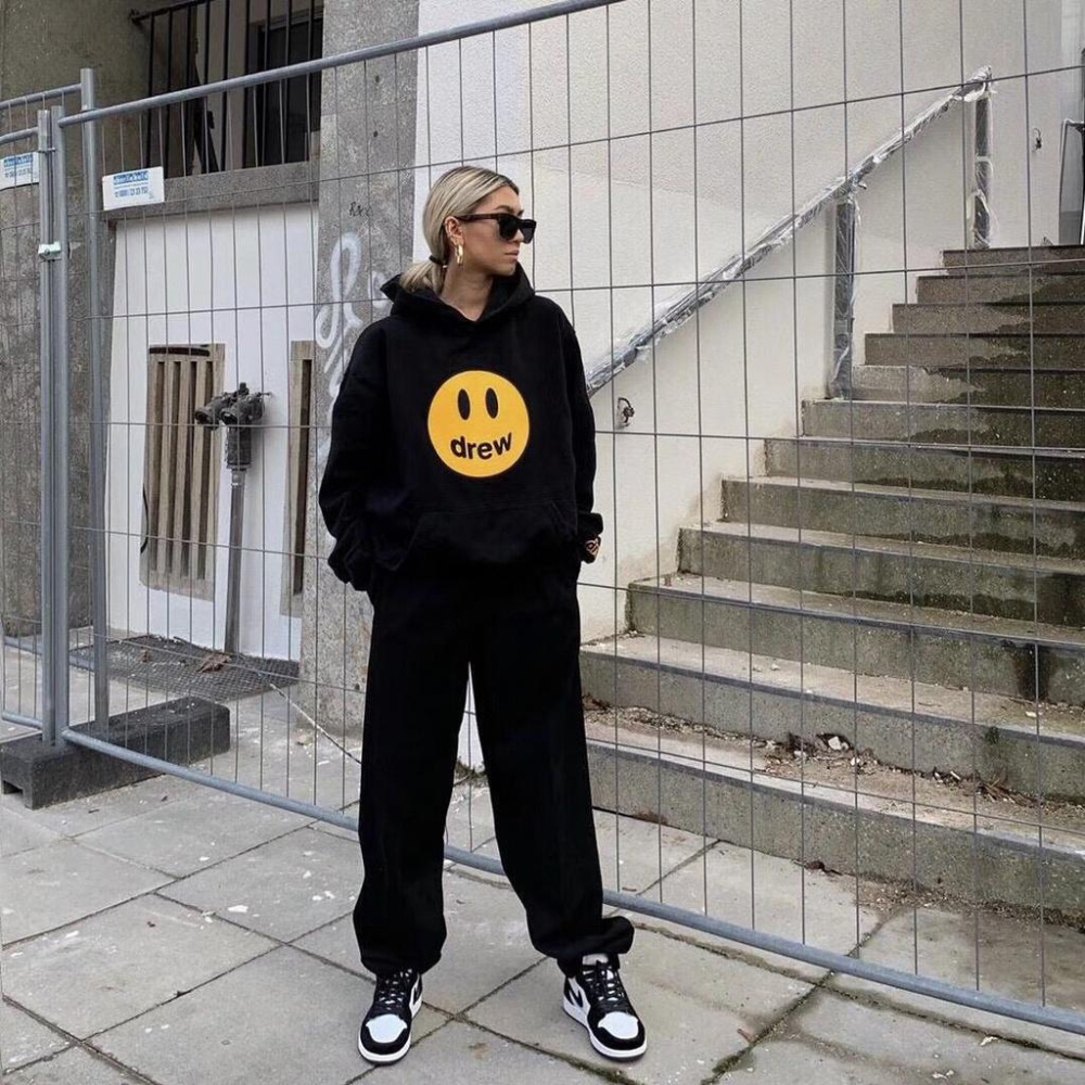 《米諾潮流》Drew house 笑臉潮牌賈斯汀比伯情侶同款秋冬長袖連帽衛衣-細節圖7