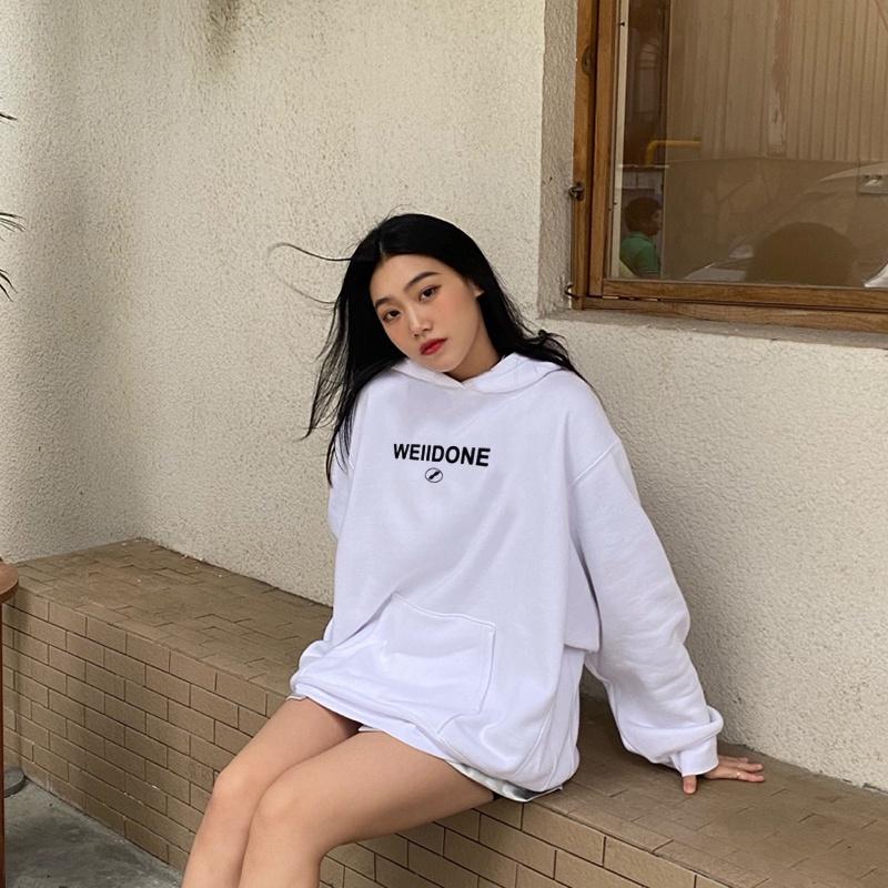 《米諾潮流》WE11DONE韓版潮牌美式寬鬆  秋冬加絨連帽帽T 權志龍監製-細節圖3