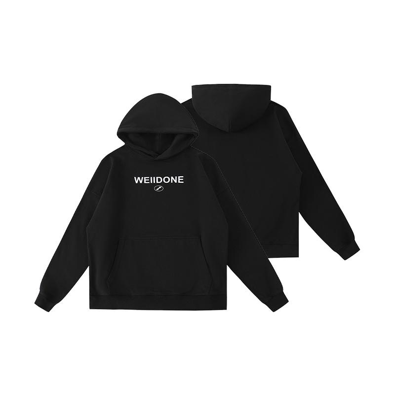 《米諾潮流》WE11DONE韓版潮牌美式寬鬆  秋冬加絨連帽帽T 權志龍監製-細節圖4