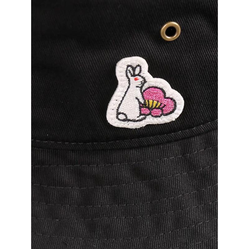 《米諾潮流》FR2梅花刺繡漁夫帽 Fxxking  rabbit🐇 羞幹兔 漁夫帽 帽子 遮陽帽-細節圖5