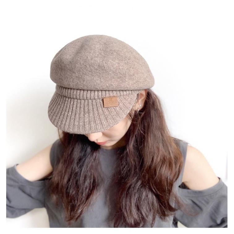 《米諾潮流》100%羊毛日本製🇯🇵Vivienne Westwood土星皮標復古報童帽 貝雷帽 毛帽-細節圖2
