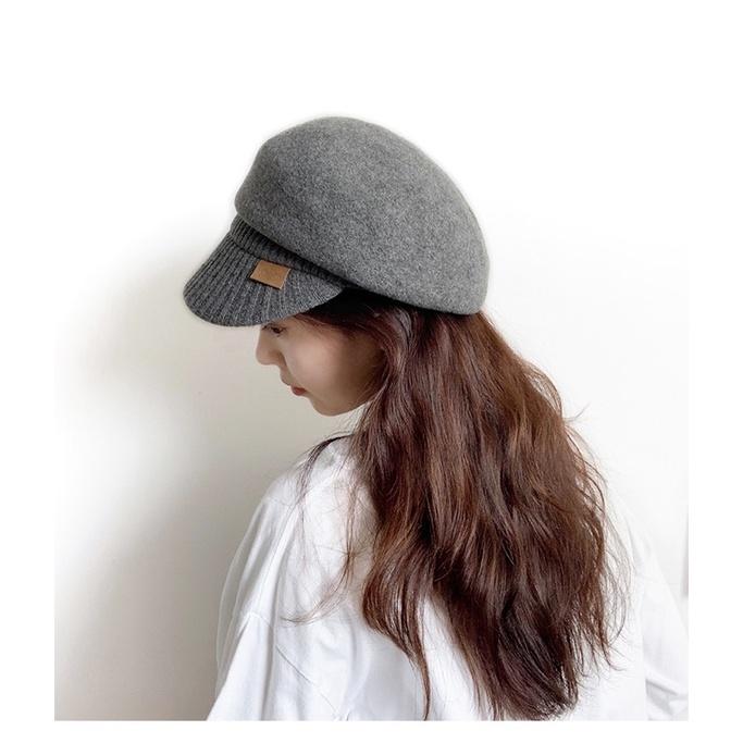 《米諾潮流》100%羊毛日本製🇯🇵Vivienne Westwood土星皮標復古報童帽 貝雷帽 毛帽-細節圖5