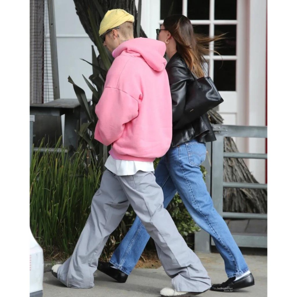 【FAT MAN】唯一實拍 SKYLRK 小賈斯丁Justin Bieber 男女 粉色拉鏈外套-細節圖6