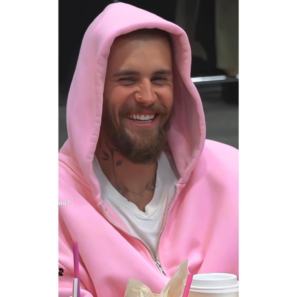 【FAT MAN】唯一實拍 SKYLRK 小賈斯丁Justin Bieber 男女 粉色拉鏈外套-細節圖8