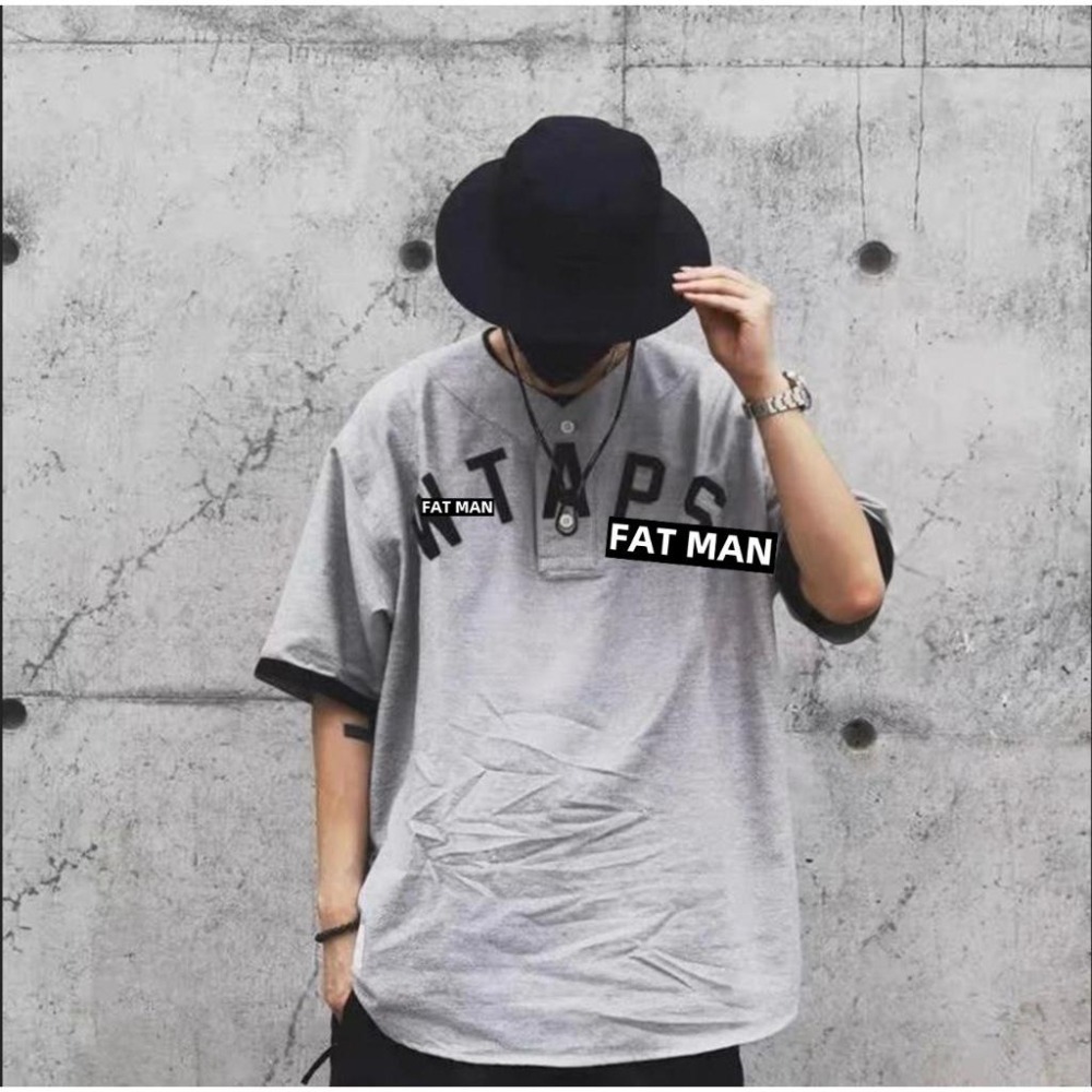 【胖胖俠】WAPS  LEAGUE COTTON 日系復古棒球衫 寬鬆版型短袖襯衫 潮流休閒百搭 男女同款 寬-細節圖4