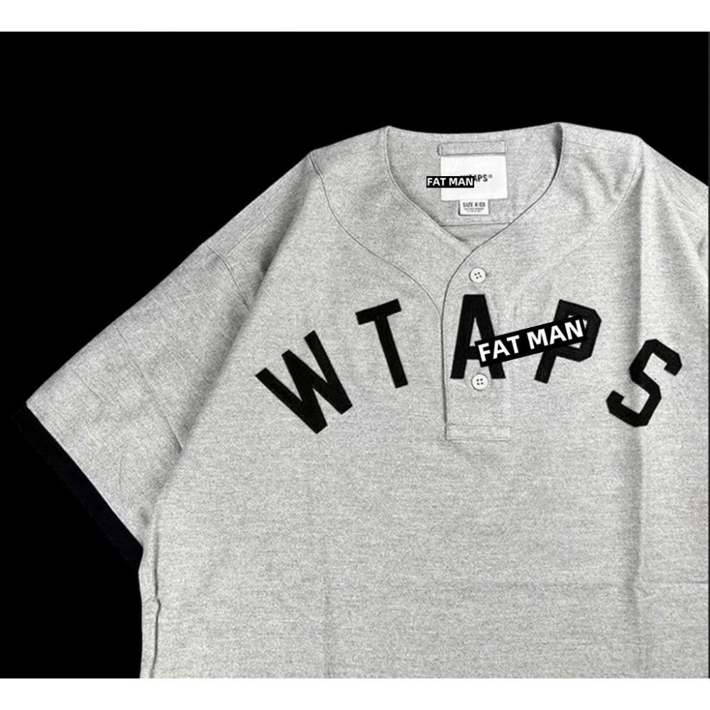 【胖胖俠】WAPS  LEAGUE COTTON 日系復古棒球衫 寬鬆版型短袖襯衫 潮流休閒百搭 男女同款 寬-細節圖6