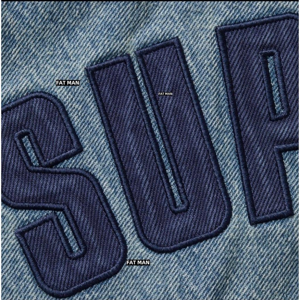 【FAT MAN】SPRME 25FW ARC COACHES JACKET刺繡貼布夾克外套 牛仔外套 男女同款-細節圖4