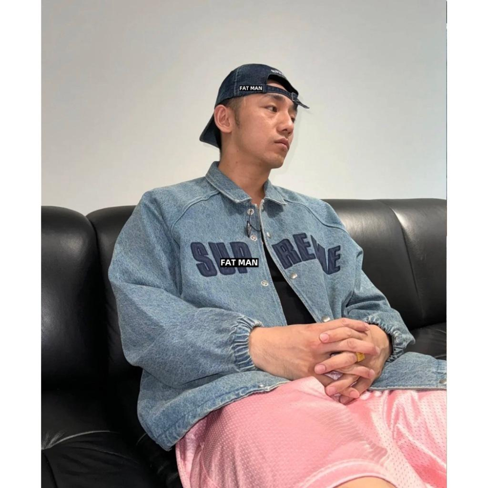 【FAT MAN】SPRME 25FW ARC COACHES JACKET刺繡貼布夾克外套 牛仔外套 男女同款-細節圖5