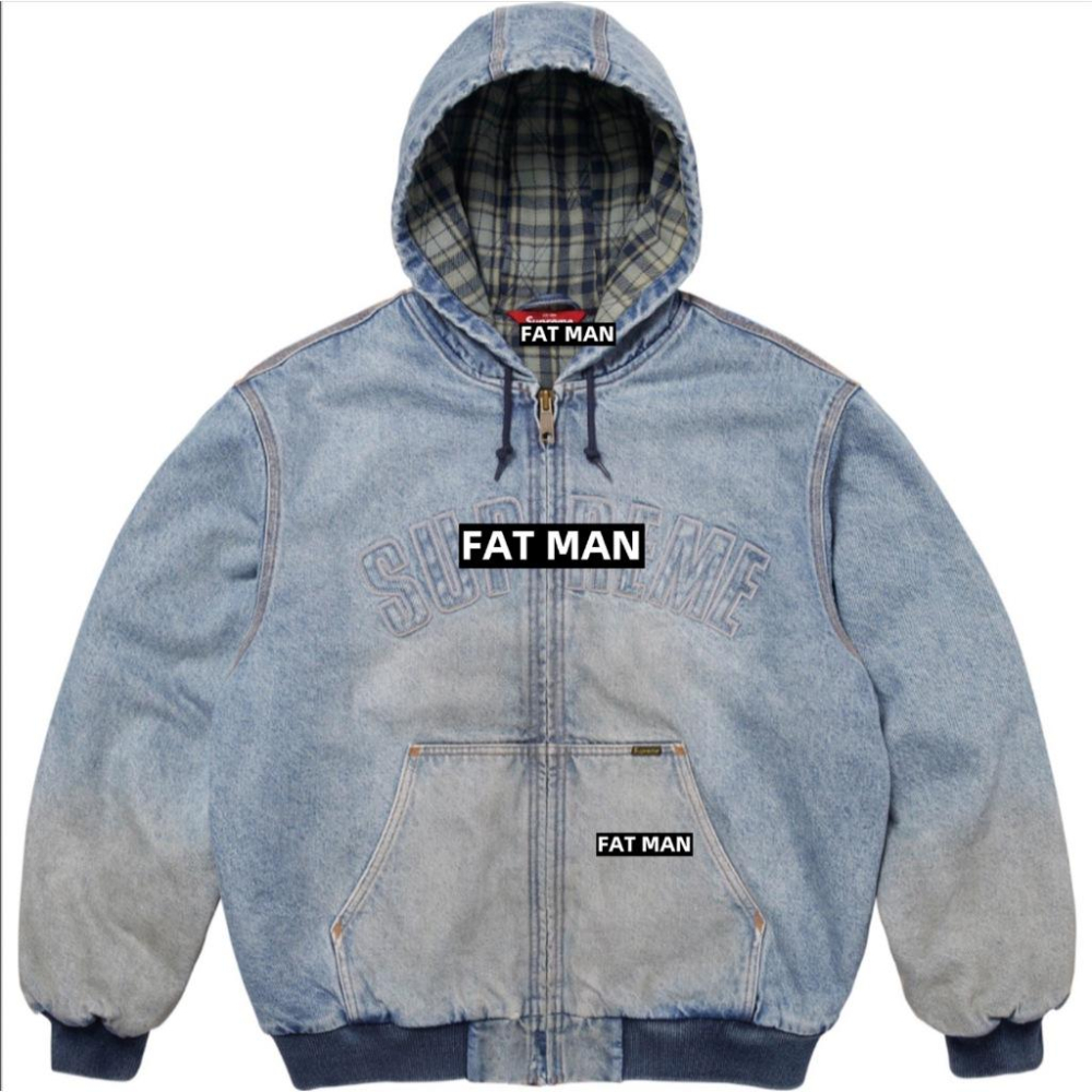 【FAT MAN】SPRME 25FW REFLECTIVE 反光線條 字母外套 男女同款 寬鬆版型-細節圖2
