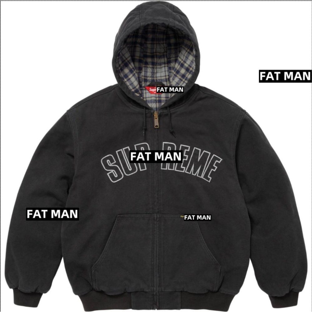 【FAT MAN】SPRME 25FW REFLECTIVE 反光線條 字母外套 男女同款 寬鬆版型-細節圖5