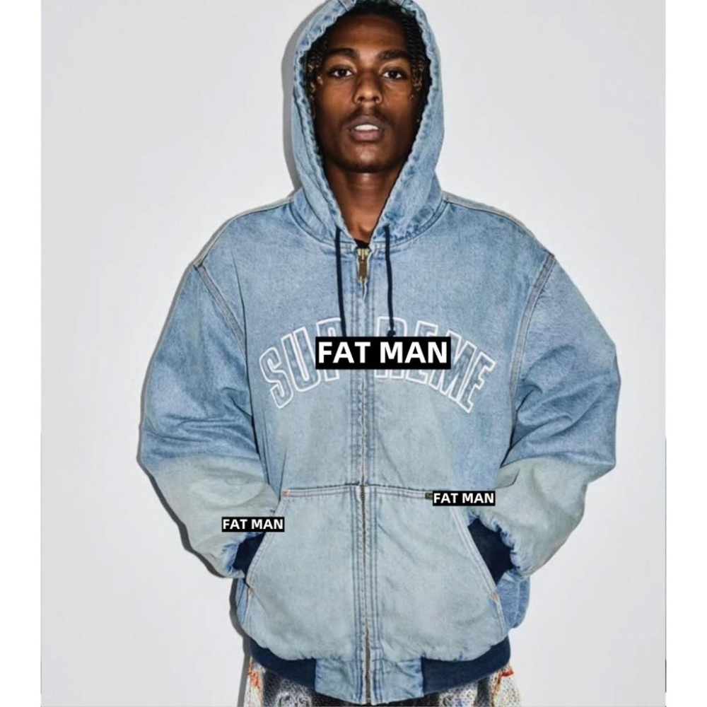 【FAT MAN】SPRME 25FW REFLECTIVE 反光線條 字母外套 男女同款 寬鬆版型-細節圖9