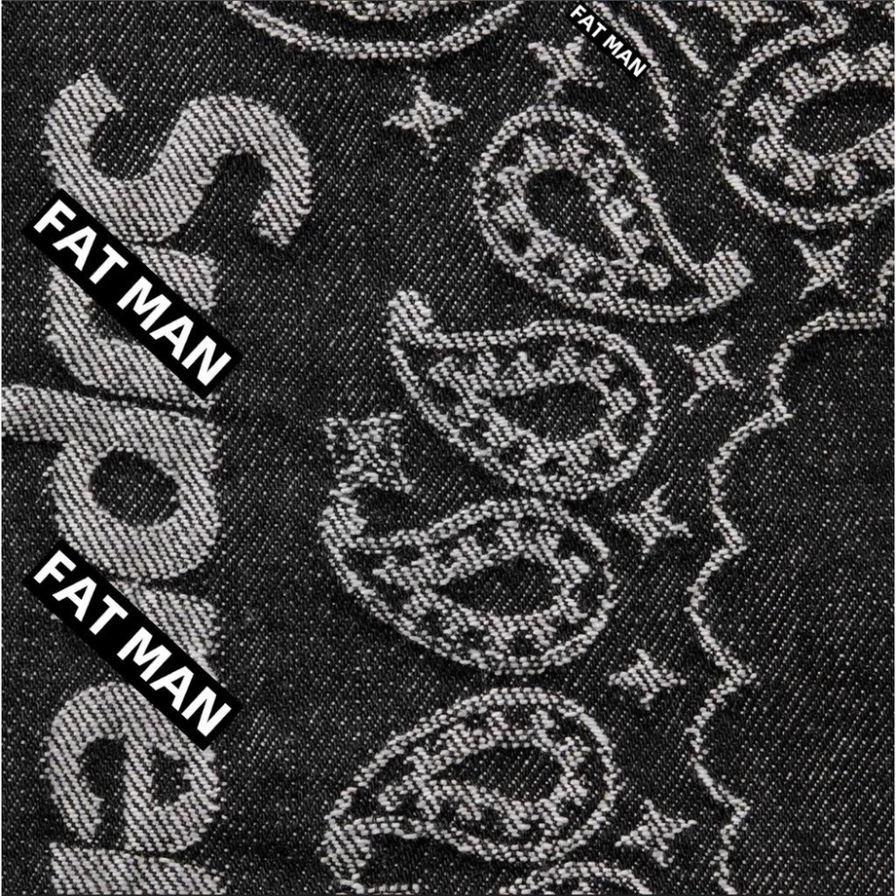【FAT MAN】SPRME 25SS 腰花提花 BAGGY 牛仔褲 男女同款 寬鬆版型-細節圖2