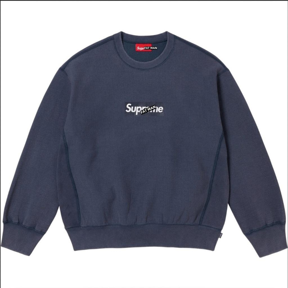 【FAT MAN】SPRME WASHED BOX LOGO CREWNECK 標誌水洗圓領長袖 大學T-細節圖7