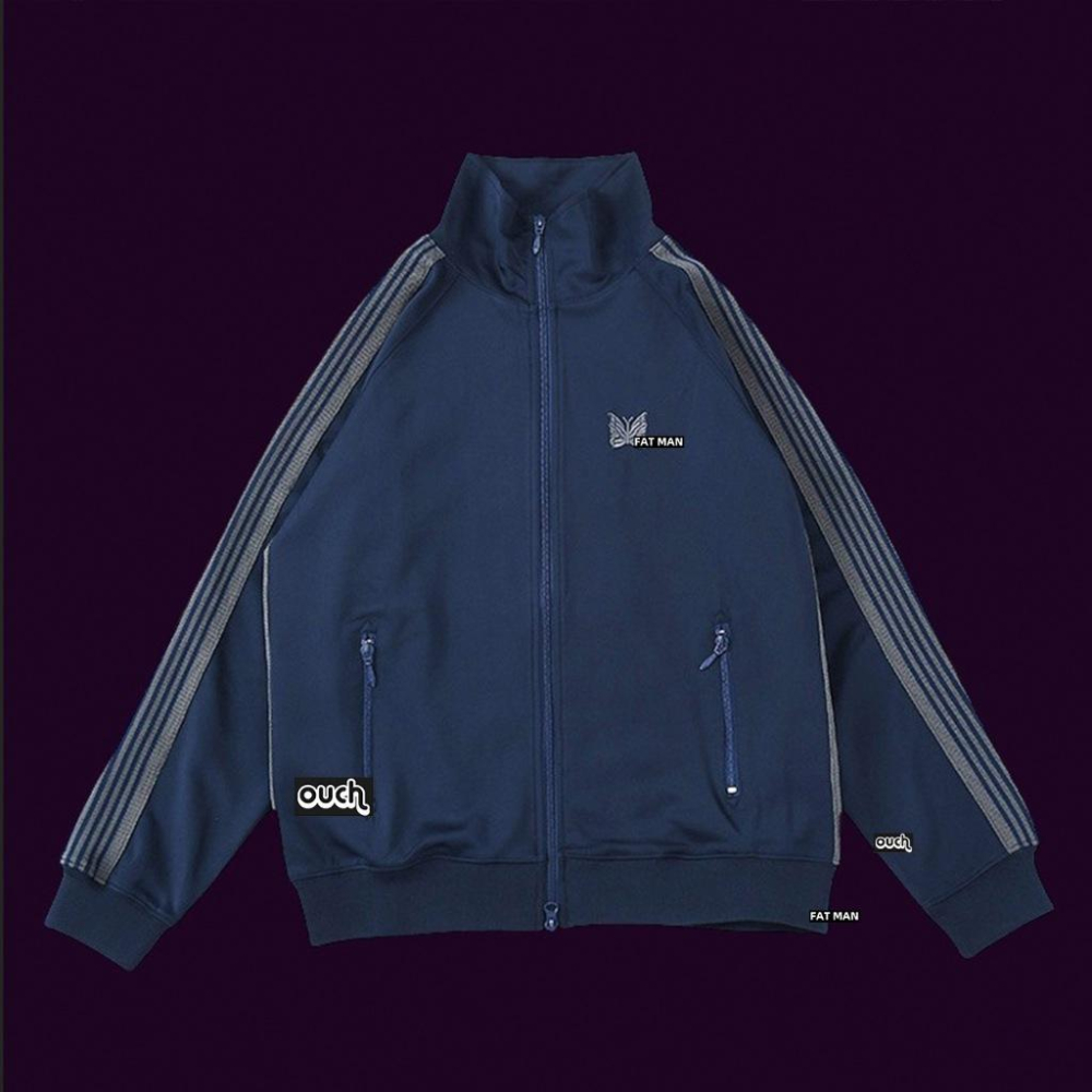 【FAT MAN】Nedles 系列 City Boy穿搭首選 復古運動外套 蝴蝶刺繡 男女同款-細節圖2