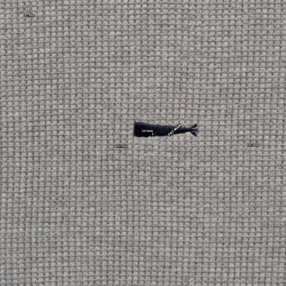 【胖胖俠】DESNDNT 鯨魚刺繡華夫格長袖Tee 日系純棉 寬鬆慵懶風穿搭推薦 男女同款-細節圖8