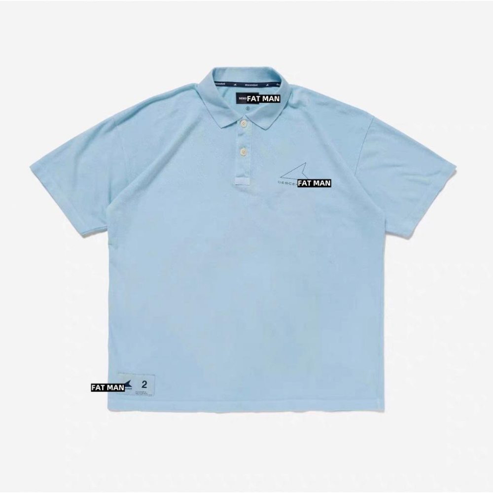【胖胖俠】日系 DESNDNT  CETUS POLO 鯨魚 刺繡字母短袖 男女同款 寬鬆版型-細節圖2