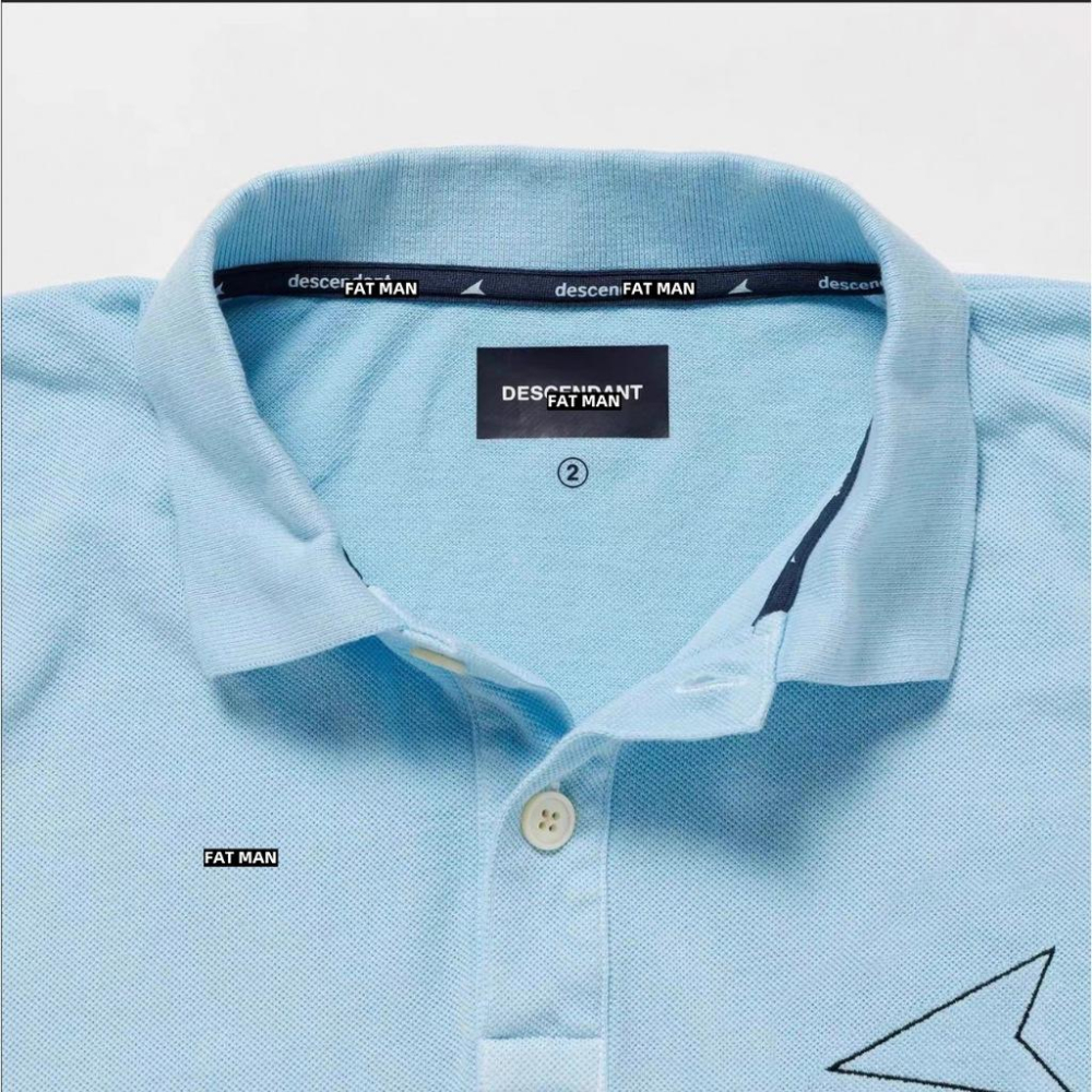 【胖胖俠】日系 DESNDNT  CETUS POLO 鯨魚 刺繡字母短袖 男女同款 寬鬆版型-細節圖3