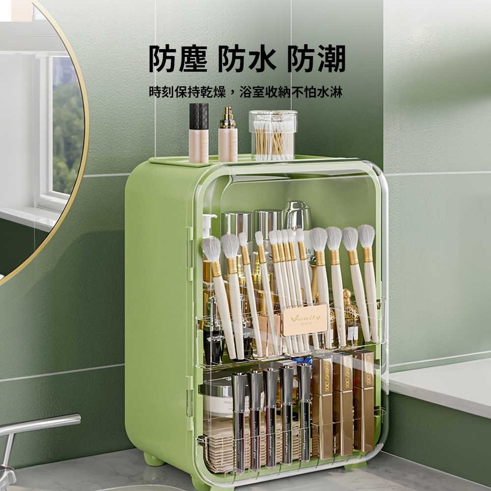 輕奢風夜光燈化妝品收納盒-細節圖6