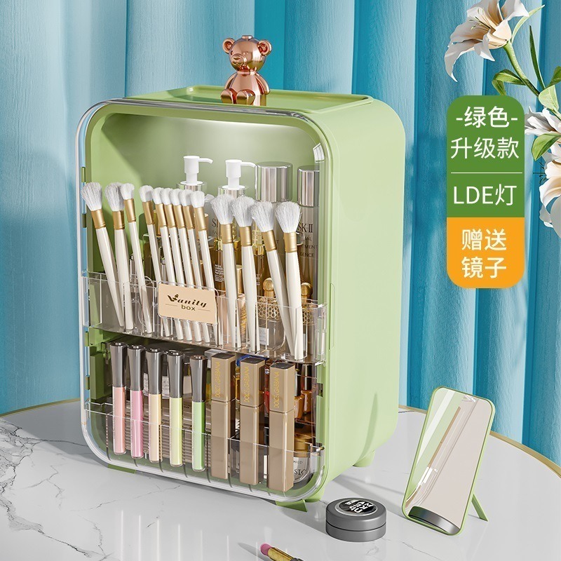 輕奢風夜光燈化妝品收納盒-規格圖8