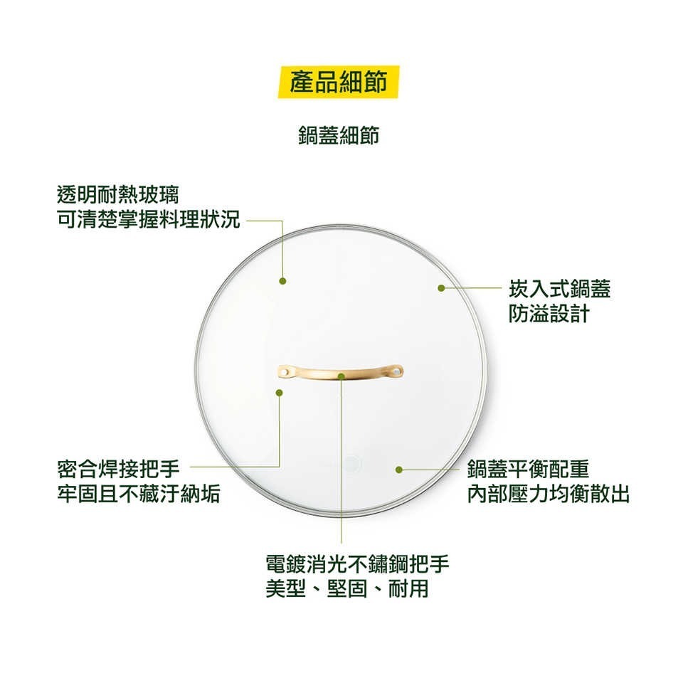 GreenPan 鑽石陶瓷塗層不沾炒鍋28 cm PADOVA 嫩頰粉(不含蓋/不挑爐具/不沾鍋/陶瓷/洗碗機適用)-細節圖7