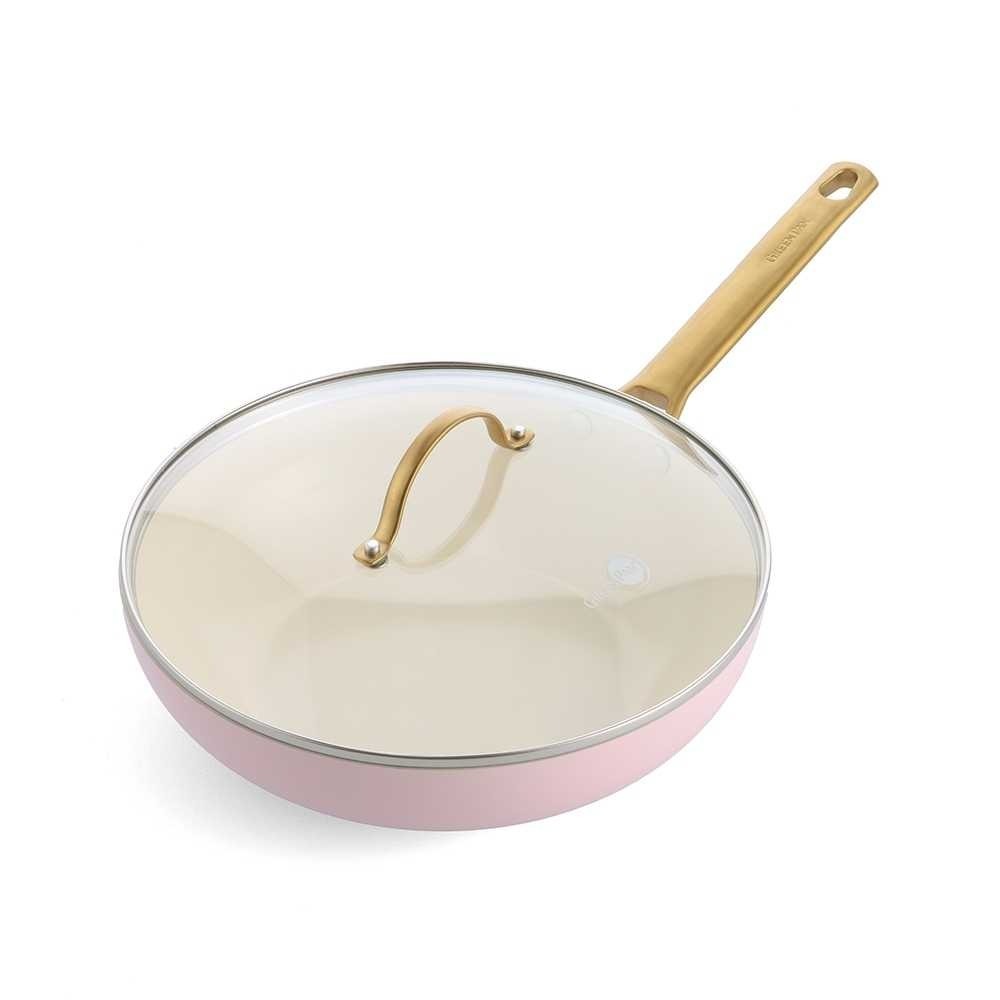 GreenPan 鑽石陶瓷塗層不沾炒鍋28 cm PADOVA 嫩頰粉(不含蓋/不挑爐具/不沾鍋/陶瓷/洗碗機適用)-規格圖10