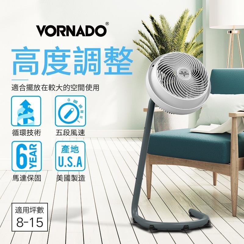 VORNADO 渦流空氣循環扇 795W-TW 適用8-15坪 美國原裝 大風量 保固六年-細節圖2