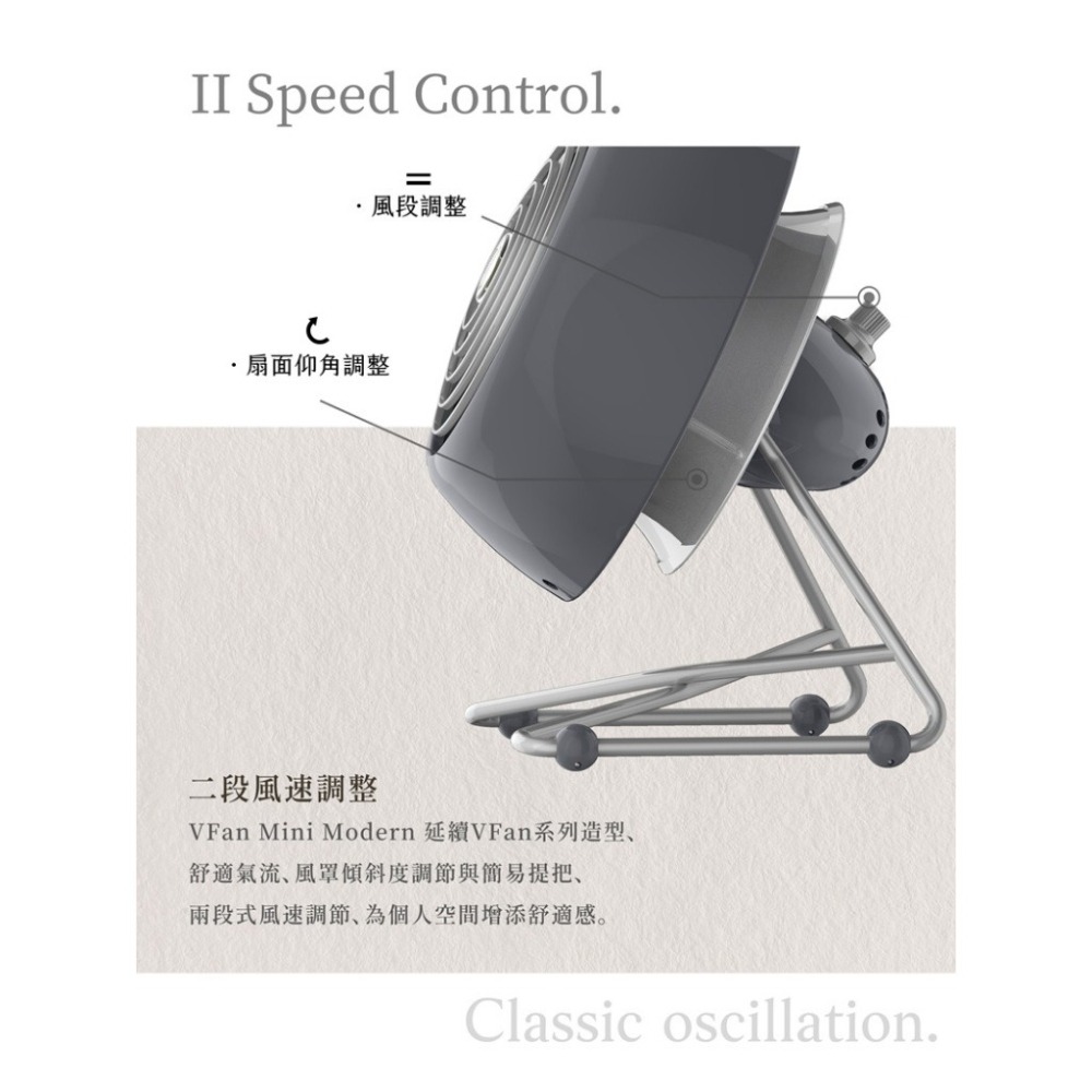 VORNADO 摩登迷你復古循環扇 VFANAMM19/23 共2色 個人用 保固三年-細節圖4