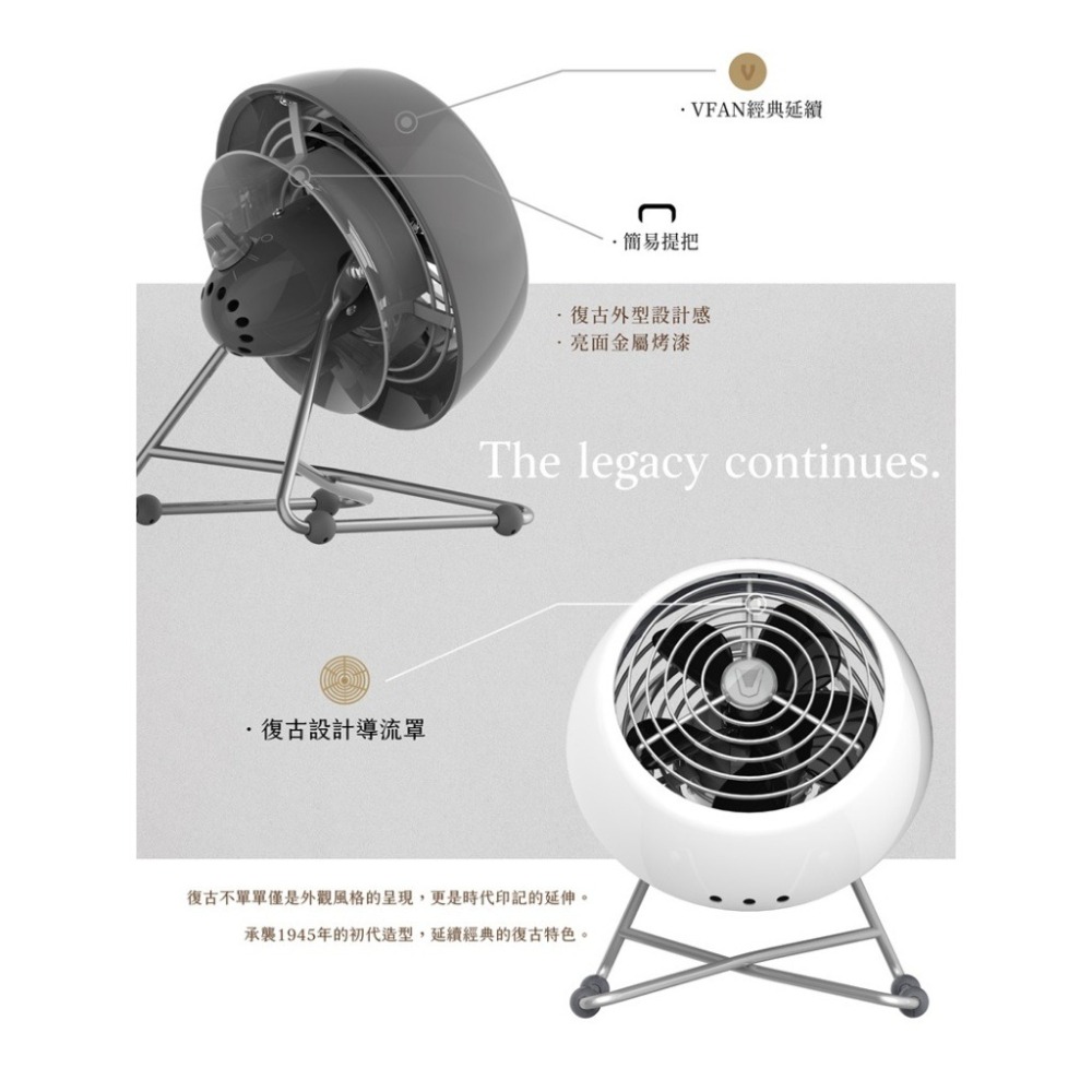 VORNADO 摩登迷你復古循環扇 VFANAMM19/23 共2色 個人用 保固三年-細節圖5