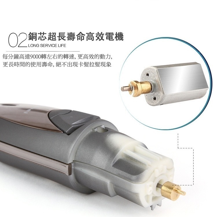 KEMEI 科美 USB充電可水洗電動理髮器 KM-605 充電/插電兩用 理髮剪 電剪-細節圖4