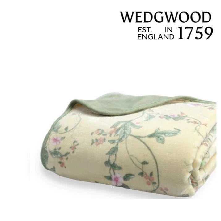 WEDGWOOD 花漾莓果超細纖維雙層單面印花毛毯 180x210cm 雙人毯 黃色保暖毛毯-規格圖7