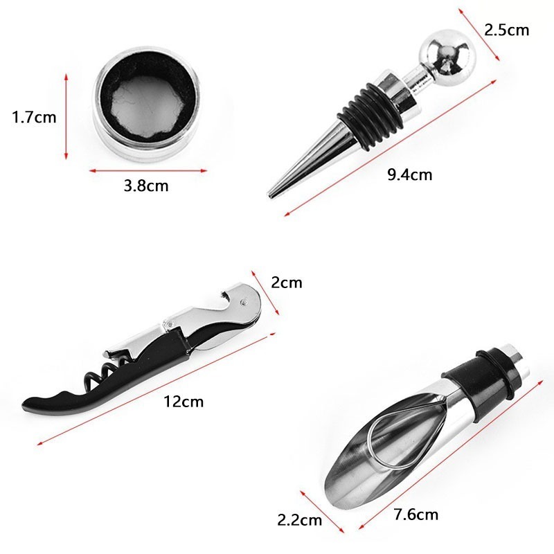 小海馬紅酒開瓶四件組 扛槓原理輕鬆開瓶 內含開瓶器、酒塞、醒酒器-細節圖5