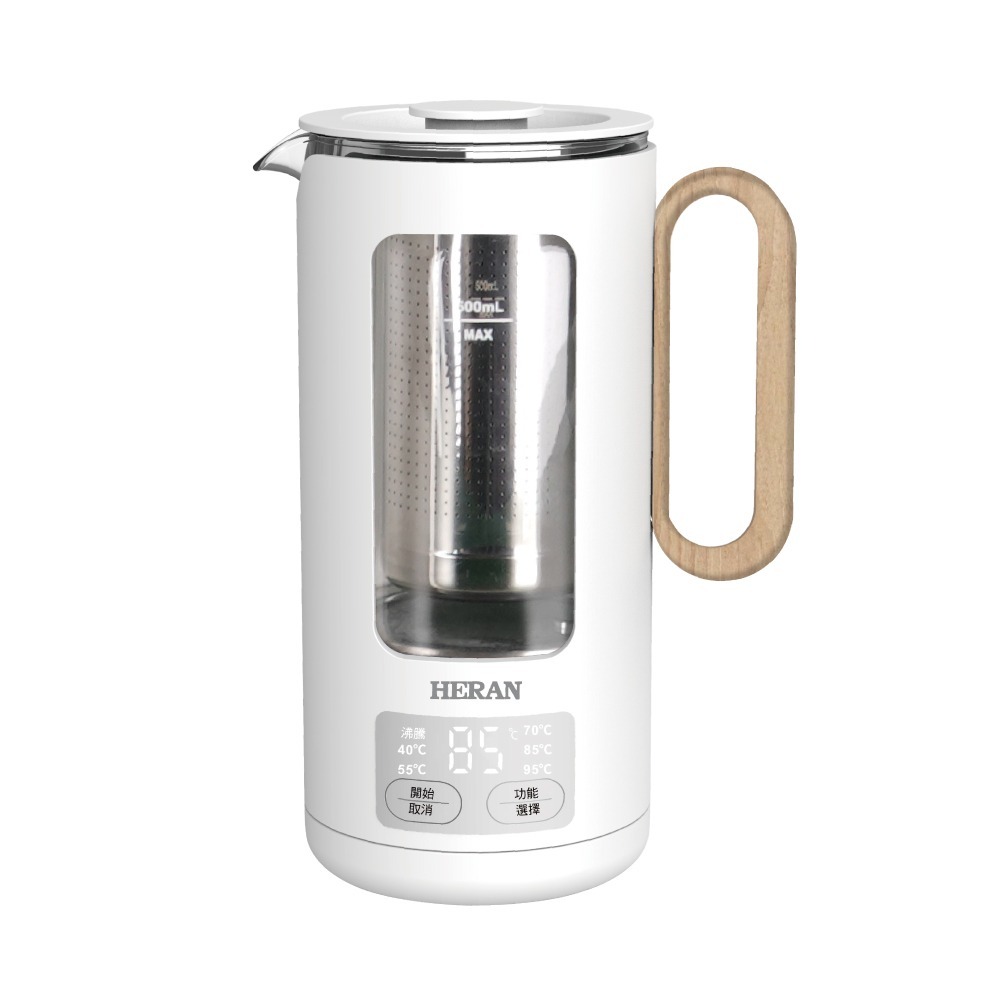 HERAN 禾聯 0.5L智能溫控隨行壺 HEK-05GL030 快煮壺 養生壺 泡茶壺-規格圖9