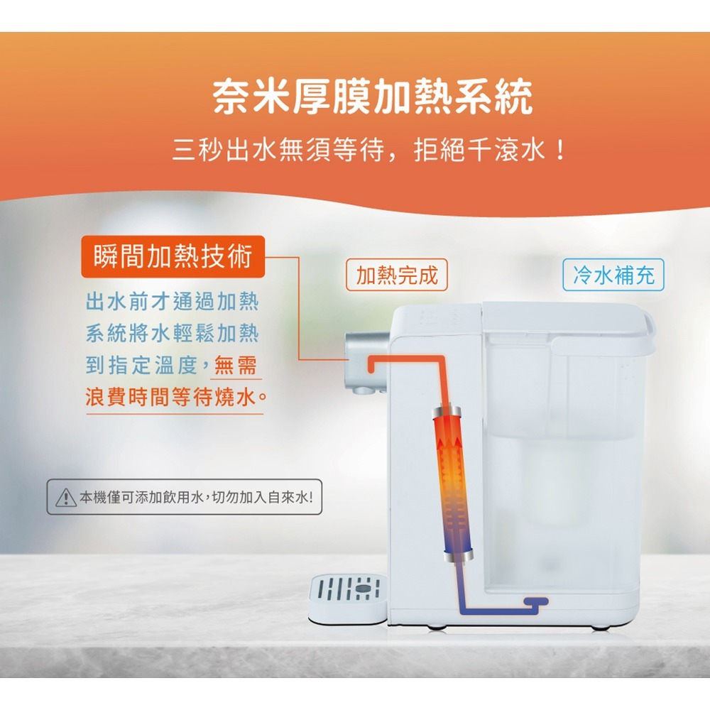 HERAN禾聯 3.4L瞬熱濾淨開飲機 HWD-03AQ010-細節圖4