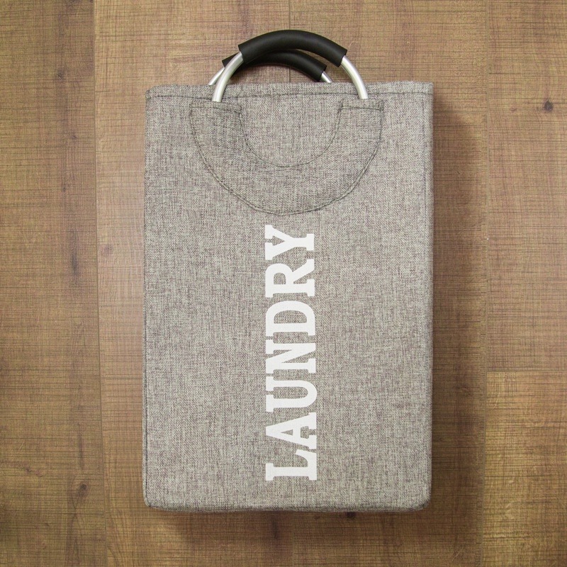 摺疊鋁提把洗衣籃 大容量 髒衣收納籃 ins風設計 洗衣籃架-細節圖8