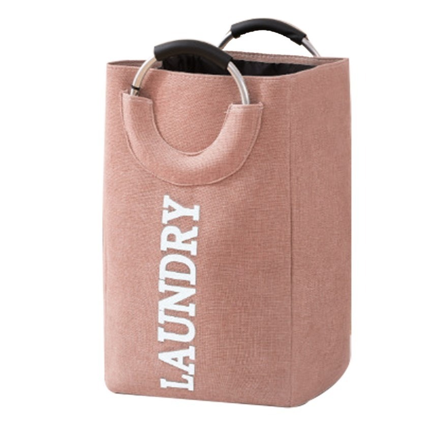 摺疊鋁提把洗衣籃 大容量 髒衣收納籃 ins風設計 洗衣籃架-規格圖9