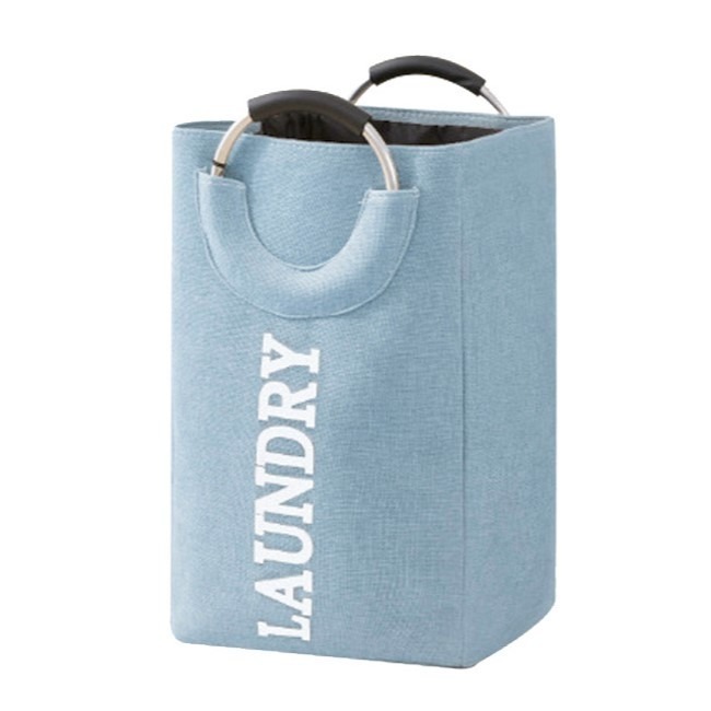 摺疊鋁提把洗衣籃 大容量 髒衣收納籃 ins風設計 洗衣籃架-規格圖9