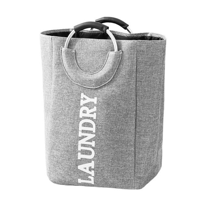 摺疊鋁提把洗衣籃 大容量 髒衣收納籃 ins風設計 洗衣籃架-規格圖9