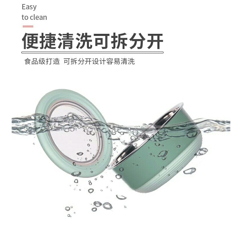 TEDEMEI圓形不鏽鋼防滑保鮮盒 環保PP材質 內膽雙層隔熱-細節圖3