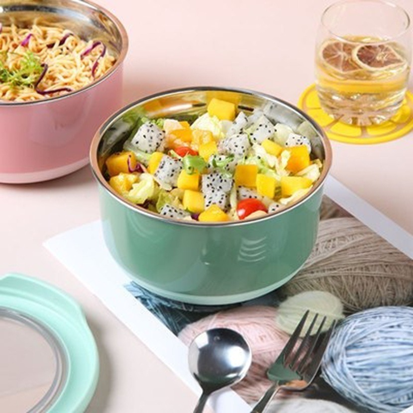 TEDEMEI圓形不鏽鋼防滑保鮮盒 環保PP材質 內膽雙層隔熱-細節圖4