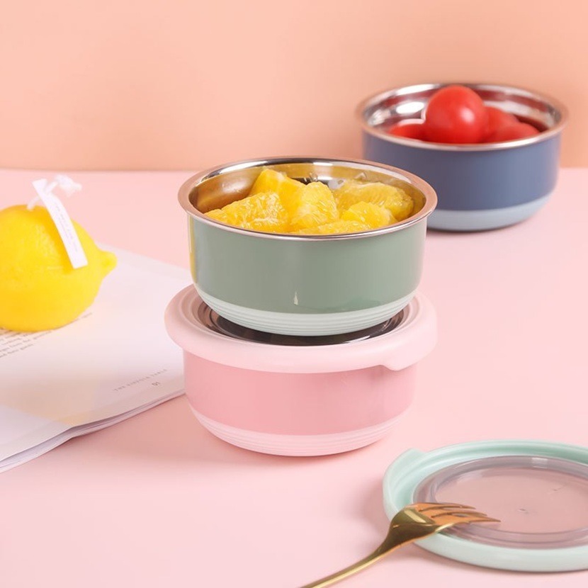 TEDEMEI圓形不鏽鋼防滑保鮮盒 環保PP材質 內膽雙層隔熱-細節圖7
