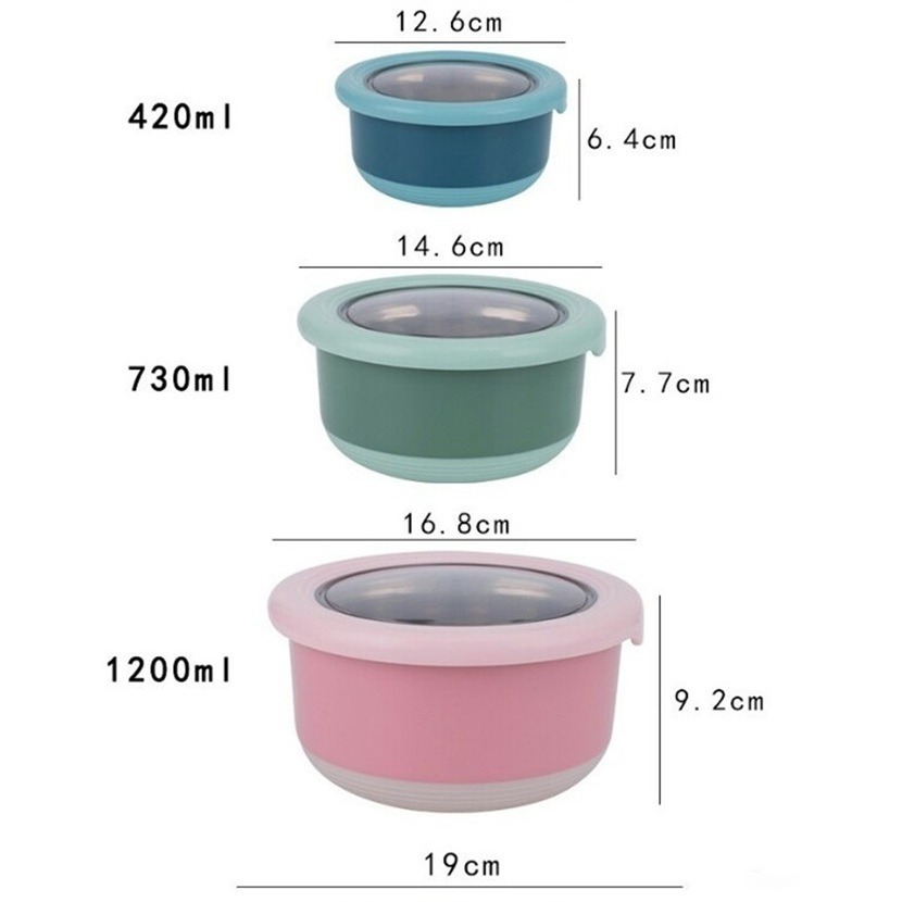TEDEMEI圓形不鏽鋼防滑保鮮盒 環保PP材質 內膽雙層隔熱-細節圖9