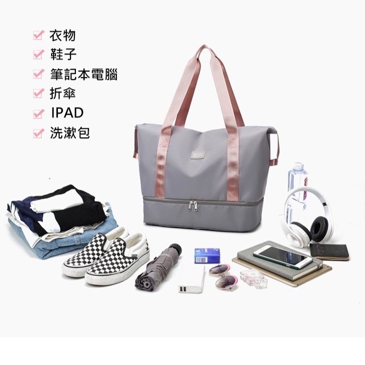 時尚旅行輕便手提包 媽媽包 行李包 運動包 健身包 登機包 萬用包-細節圖7