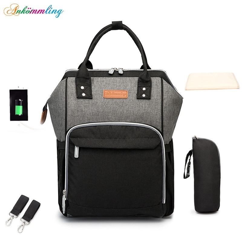 防潑水大容量經典媽媽包 送奶瓶袋尿布墊 大容量 大空間 多隔層待產包-規格圖8