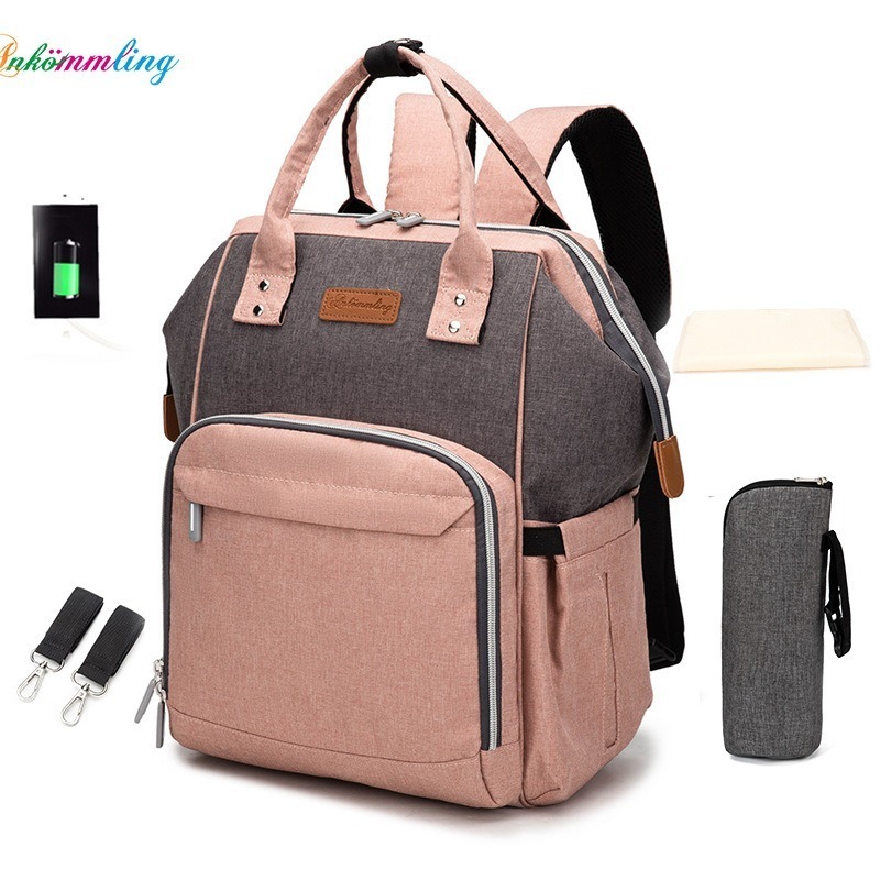 防潑水大容量經典媽媽包 送奶瓶袋尿布墊 大容量 大空間 多隔層待產包-規格圖8