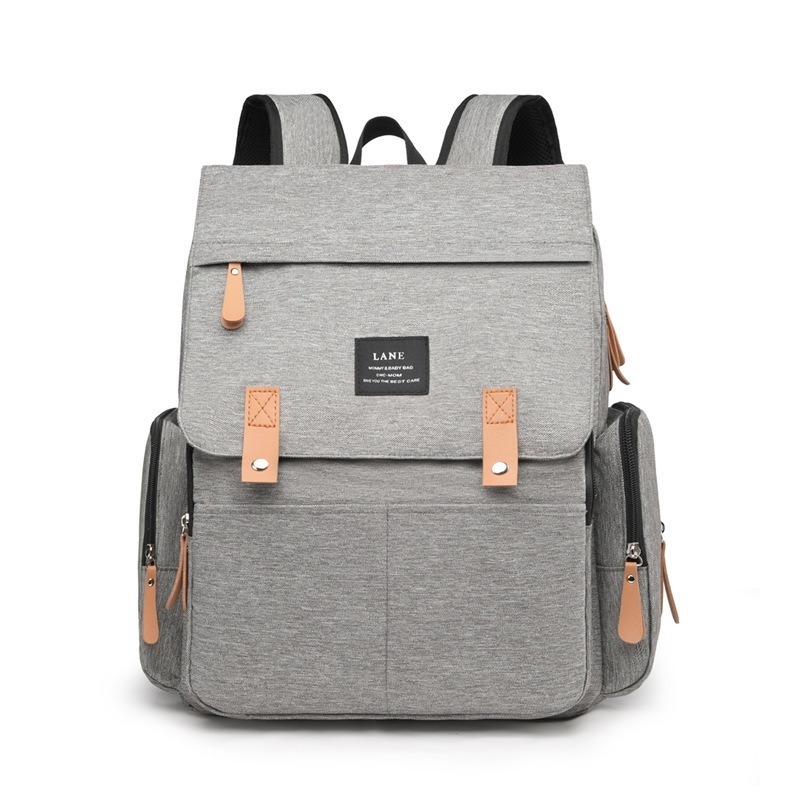 防潑水時尚拚色媽媽包 送尿布墊 後背包 待產包 大空間 多隔層 多功能大容量-規格圖9