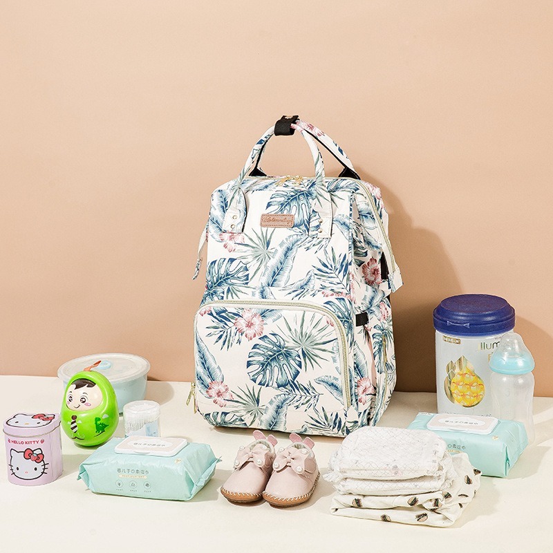 多彩防潑水媽媽包 送尿布墊 大容量 後背包 待產包 大空間 多隔層 多功能大容量-規格圖9