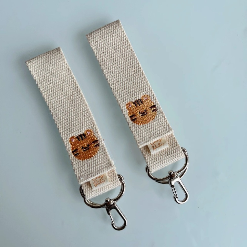 刺繡帆布魔鬼氈嬰兒車掛鉤 嬰兒車掛鉤 手推車掛鉤 質感 素面-規格圖7