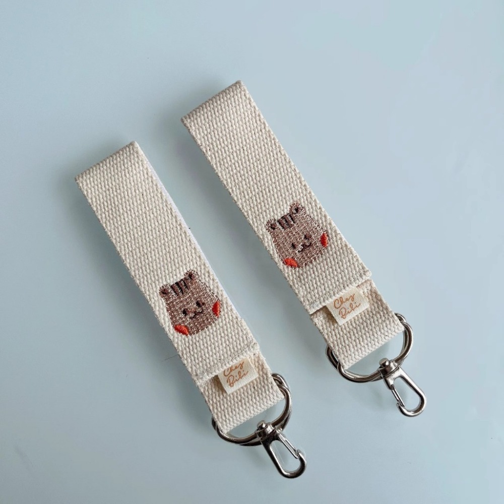 刺繡帆布魔鬼氈嬰兒車掛鉤 嬰兒車掛鉤 手推車掛鉤 質感 素面-規格圖7