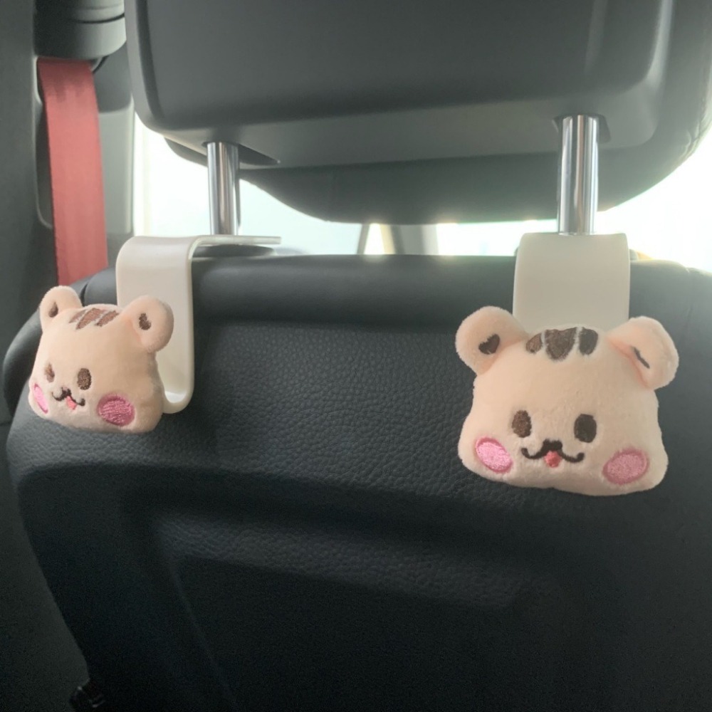 可愛動物汽車椅背掛勾(單個非一對) 汽車用掛勾 後座車用掛勾-細節圖2