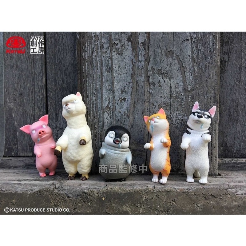 出清商品 夥伴玩具 殭屍動物園2 轉蛋 扭蛋 哈士奇 小豬 橘貓 草泥馬 企鵝 共五款-細節圖3